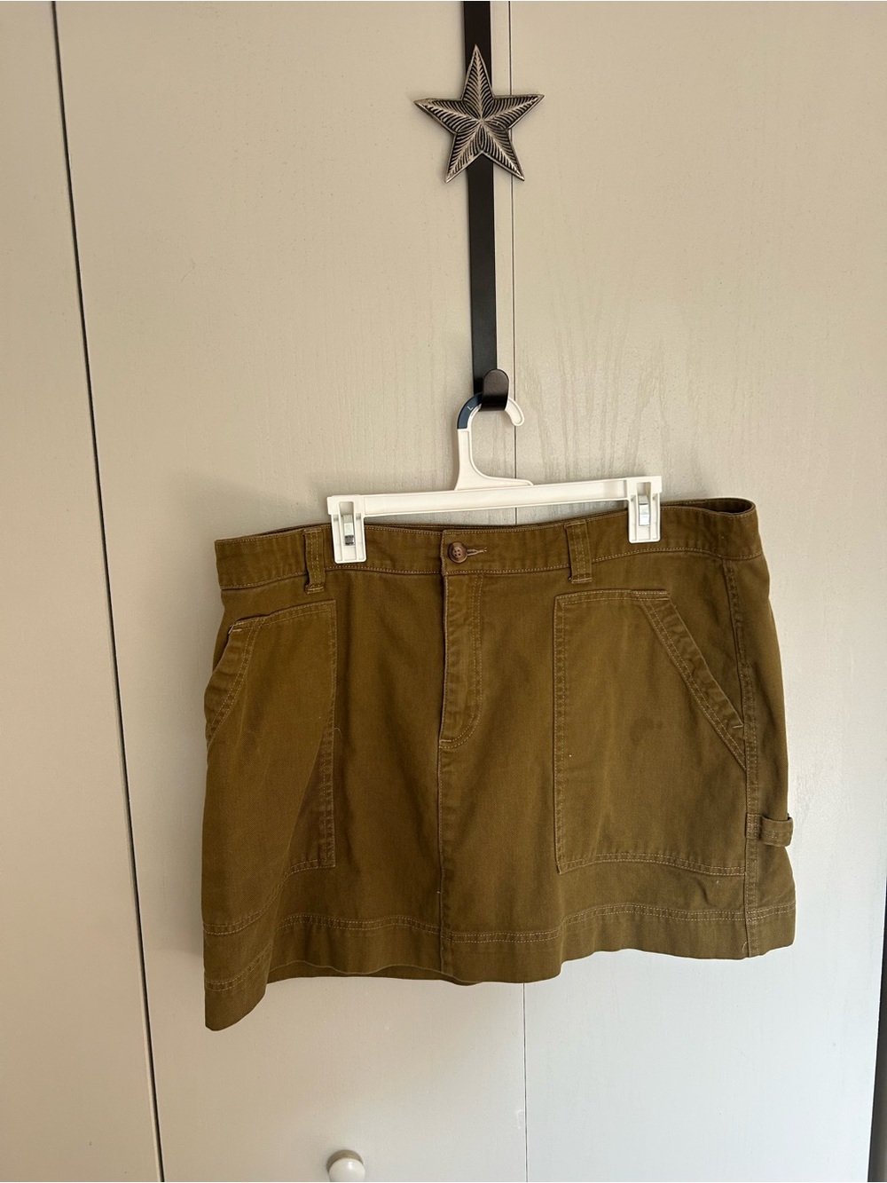 Old Navy Olive Utility Mini Skirt